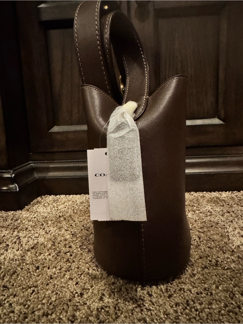 COACH BLEEKER BUCKET BAG 21 Brown Leather Bucket Bag - Picture 4 of 9